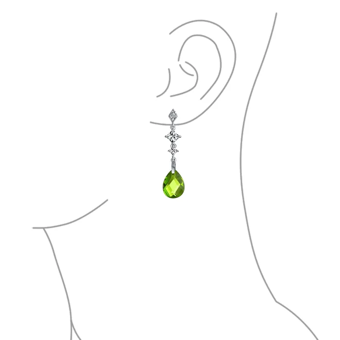 Earrings Briolette Teardrop CZ Dangle Chandelier Earrings Sterling Silver Gemstone BlingJewelry Wholesale