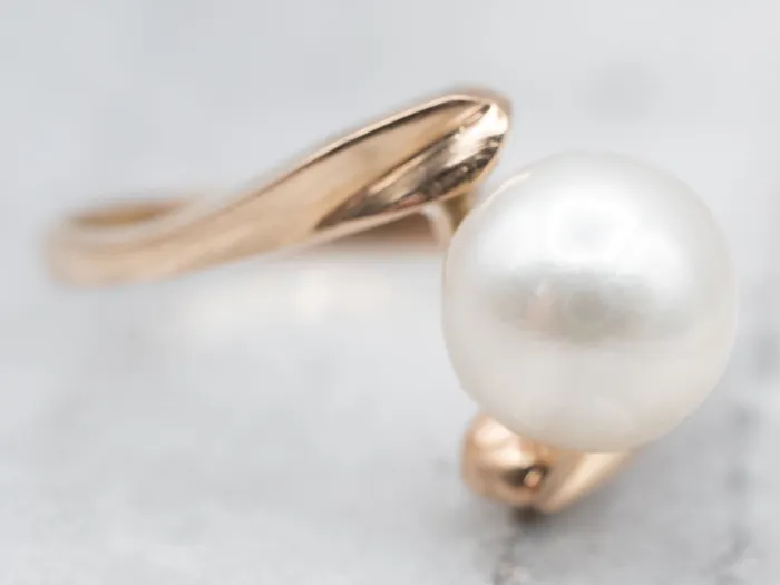 Market Square Jewelers Rings Yellow Gold Pearl Bypass Ring Market Square Jewelers Rings Yellow Gold Pearl Bypass Ring