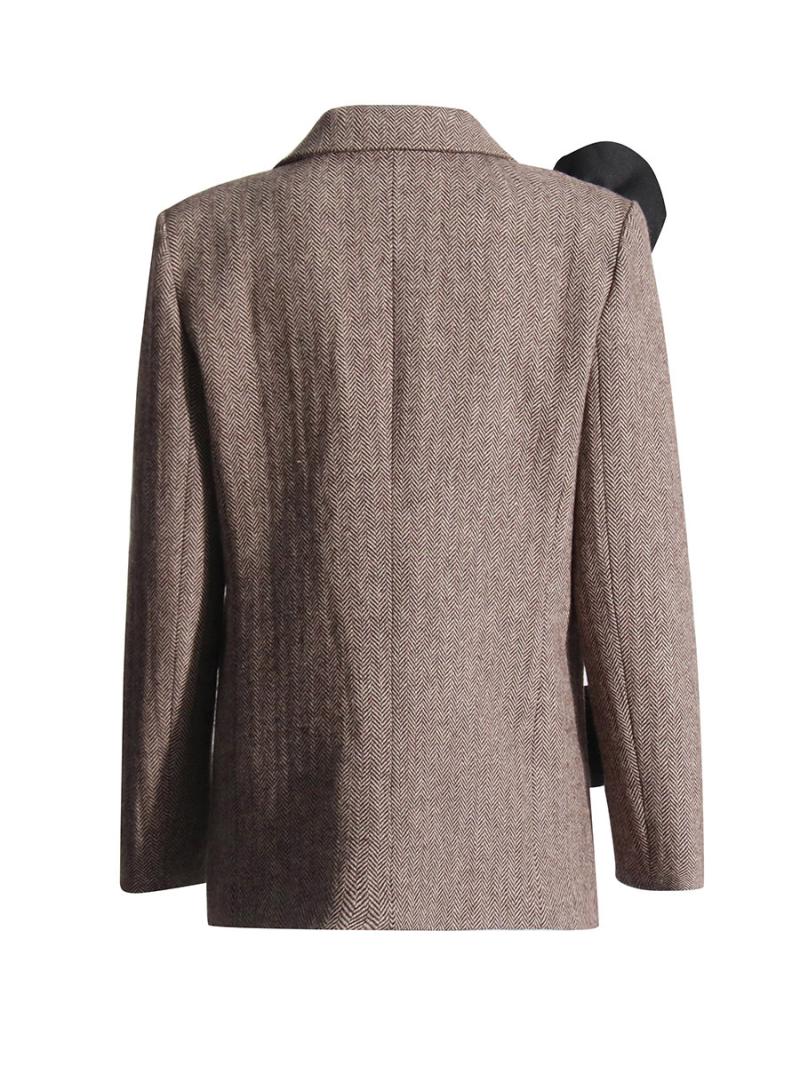 Damen Blazer | Schurwoll-Blazer gemustert Bekleidung Blazer